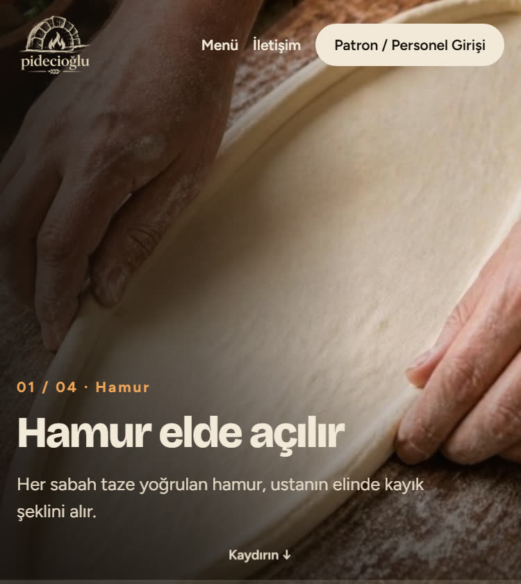 Pidecioğlu sitesinin ana sayfası